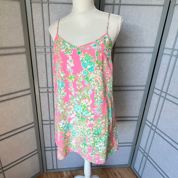 Lilly Pulitzer “Southern Charm Dusk Dress” in Flamingo Pink size small - Picture 2 of 11